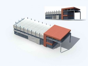 city - multi-storey commercial office building 2 3D Model