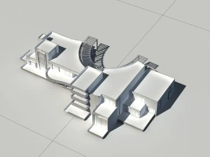 city - multi-storey commercial office building 3 3D Model