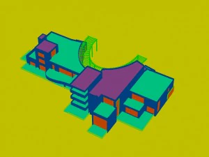 city - multi-storey commercial office building 3 3D Model