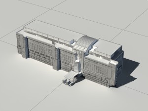 city - multi-storey commercial office building 4 3D-Modell