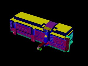 city - multi-storey commercial office building 4 3D-Modell