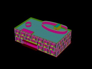 city - multi-storey commercial office building 5 3Dモデル