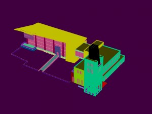 city - multi-storey commercial office building 8 3D Модель
