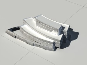 city - multi-storey commercial office building 9 Modelo 3D