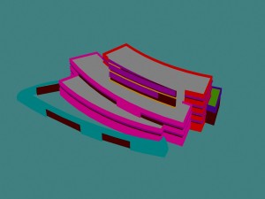 city - multi-storey commercial office building 9 Modelo 3D