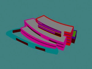city - multi-storey commercial office building 9 3D Model