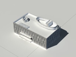 city - multi-storey commercial office building 10 3D Model