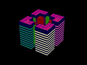 city - multi-storey commercial office building 12 Model 3D