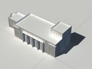 city - multi-storey commercial office building 14 Model 3D