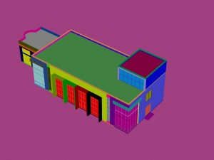 city - multi-storey commercial office building 14 Model 3D