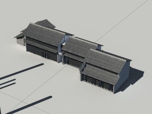city - multi-storey commercial office building 17 Model 3D