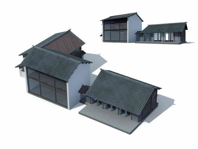 city - multi-storey commercial office building 19 Modello 3D .c4d .max .obj .3ds .fbx .stl .blend 