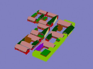 city - multi-storey commercial office building 22 Model 3D