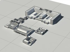 city - multi-storey commercial office building 24 3D Model