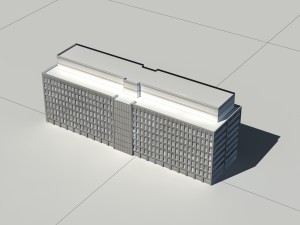 city - multi-storey commercial office building 25 3D 모델