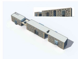 city - multi-storey commercial office building 28 Modello 3D