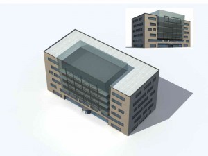 city - multi-storey commercial office building 30 3D Model