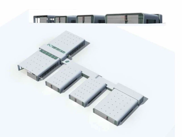city - multi-storey commercial office building 36 3D Model .c4d .max .obj .3ds .fbx .stl .blend 