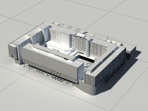 city - multi-storey commercial office building 39 3D Модель