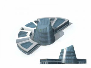 city - multi-storey commercial office building 47 Modelo 3D