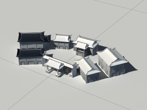 city - multi-storey commercial office building 49 3D Модель