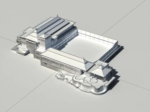city - multi-storey commercial office building 50 3D Model
