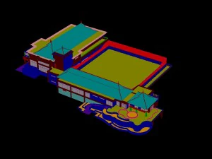 city - multi-storey commercial office building 50 3D Model