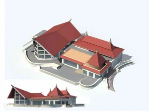 miasto - wielokondygnacyjny biurowiec handlowy 51 Model 3D