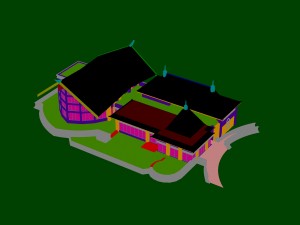 city - multi-storey commercial office building 51 Modello 3D