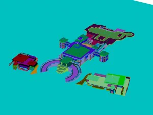 city - multi-storey commercial office building 52 3D Model