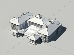 ville - immeuble de bureaux commerciaux &agrave; plusieurs &eacute;tages 53 Modèle 3D