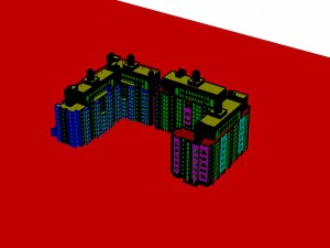 city - multi-storey commercial office building 56 3D Model