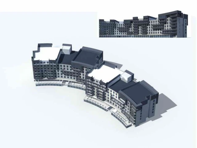city - multi-storey commercial office building 57 3D Model .c4d .max .obj .3ds .fbx .stl .blend