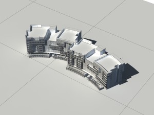 city - multi-storey commercial office building 57 3D Model