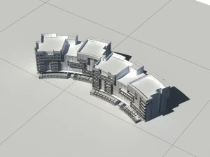 city - multi-storey commercial office building 57 3D Model