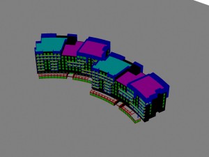 city - multi-storey commercial office building 57 3D Model