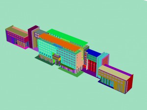 city - multi-storey commercial office building 60 3D 모델