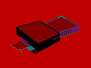 city - multi-storey commercial office building 61 3D Model