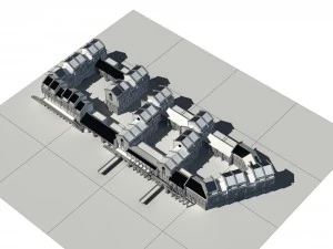 city - multi-storey commercial office building 63 3D Model