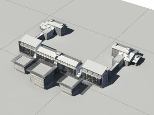 city - multi-storey commercial office building 64 3D Model