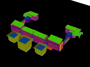 city - multi-storey commercial office building 64 3D Model