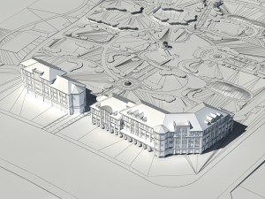 city - multi-storey commercial office building 66 3D Model