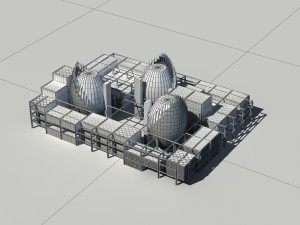city - multi-storey commercial office building 68 Modèle 3D