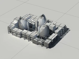city - multi-storey commercial office building 68 3D Model