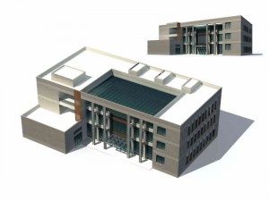 city - multi-storey commercial office building 71 3D मॉडल