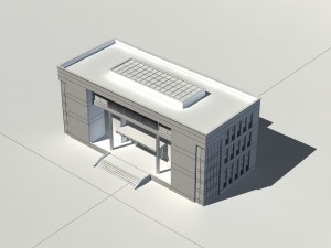 city - multi-storey commercial office building 72 3D Модель