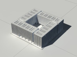 city - multi-storey commercial office building 76 3D Model