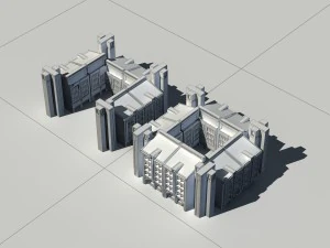 city - multi-storey commercial office building 78 3D Model
