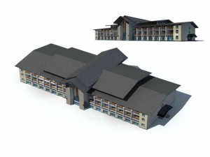 city - multi-storey commercial office building 87 3D Model