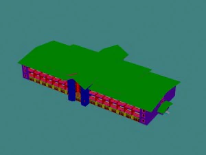 city - multi-storey commercial office building 87 3D Model